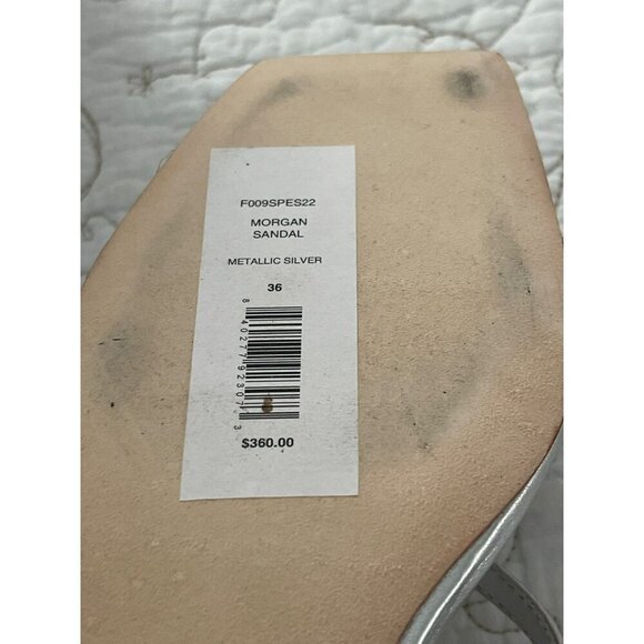 Caroline Constas $360 Silver Morgan Strappy  Sandals Designer Shoes NEW - Picture 10 of 12
